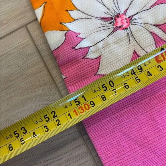 Vintage Hawaiian Homemade Barkcloth Floral Pink Orange Maxi Sheath Column Dress - Picture 9 of 13